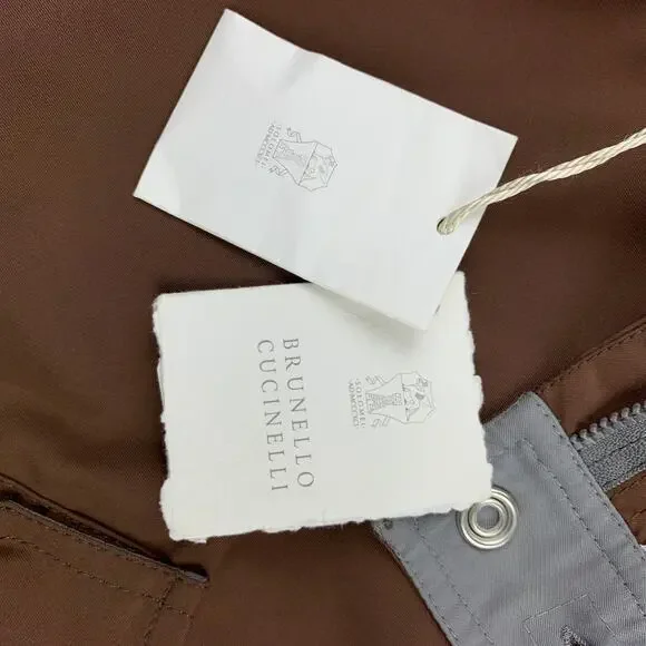 BRUNELLO CUCINELLI Size 34 Brown Cargo Polyester Cargo Swim Trunks